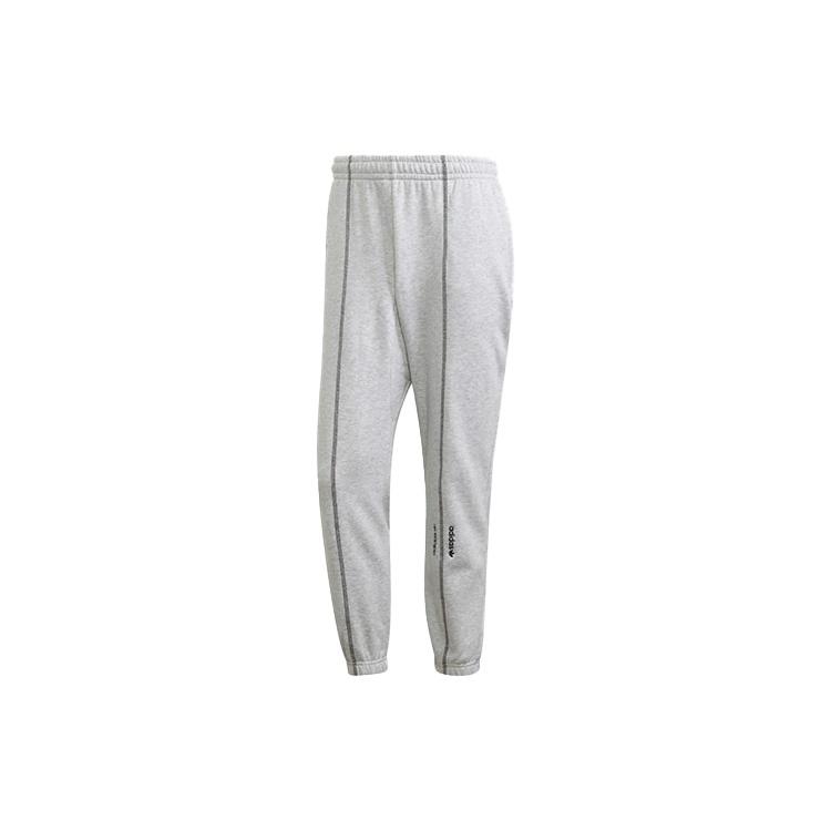 Men s adidas originals Embroidered Logo Solid Color Bundle Feet Sports Pants/Trousers/Joggers Gray GD9304 M