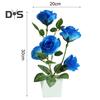 Artificial Potted Plant Ornamental Charming Plastic Simulation Rose Flower