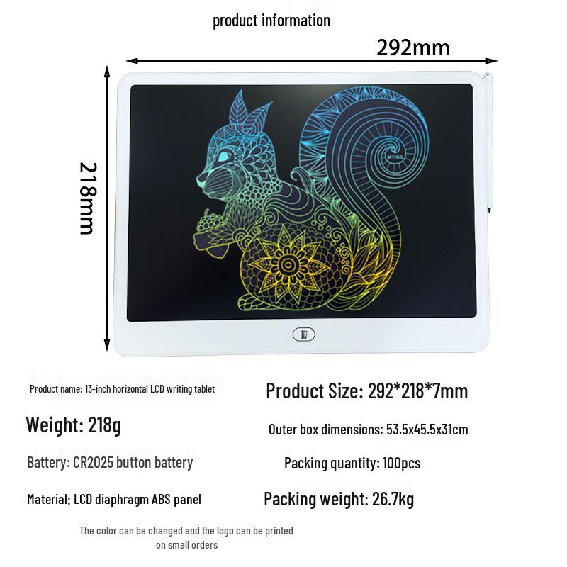 LCD Electronic Handwriting Tablet: Children's Drawing Board, Available in 6.5/8.5/10/12/16 Inches