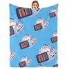 Anime Underwater Whale Diver Soft Flannel Blanket Breathable Warm Throw for Office Car Sofa Kids Room Birthday Xmas Gift