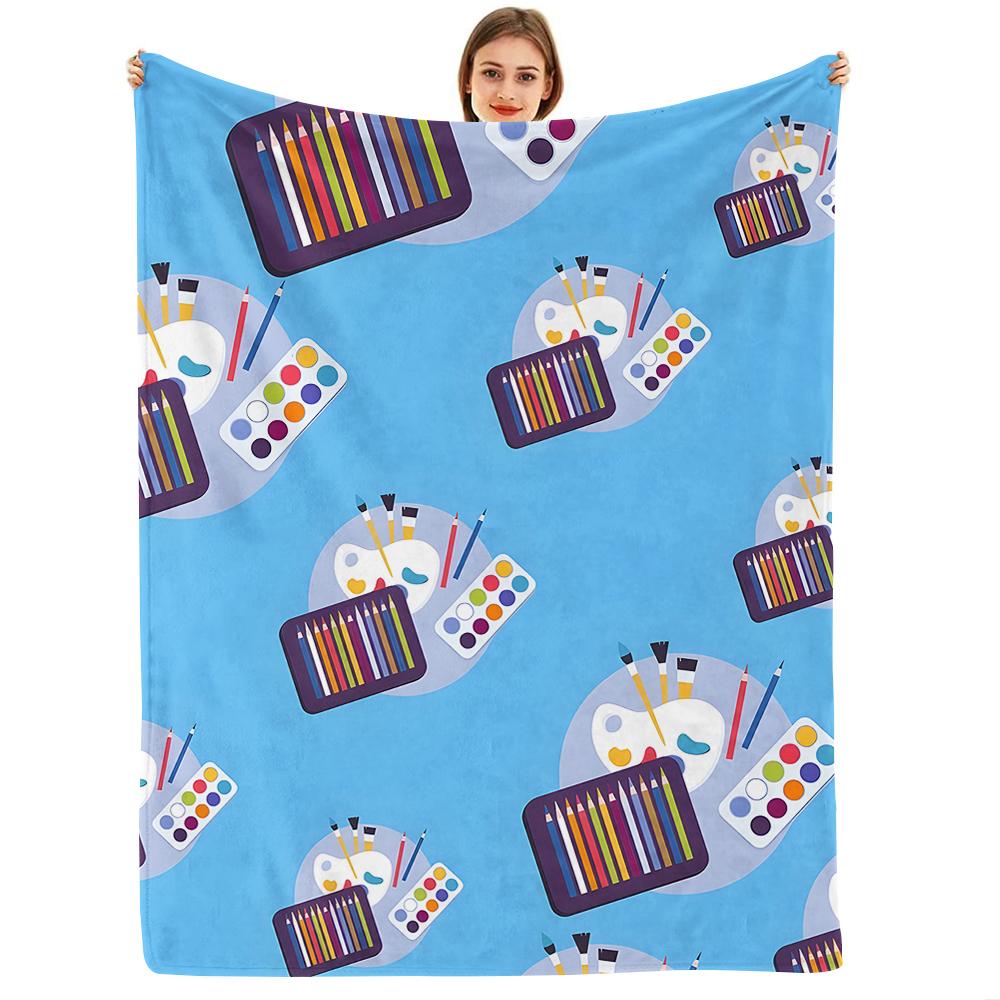 Anime Underwater Whale Diver Soft Flannel Blanket Breathable Warm Throw for Office Car Sofa Kids Room Birthday Xmas Gift