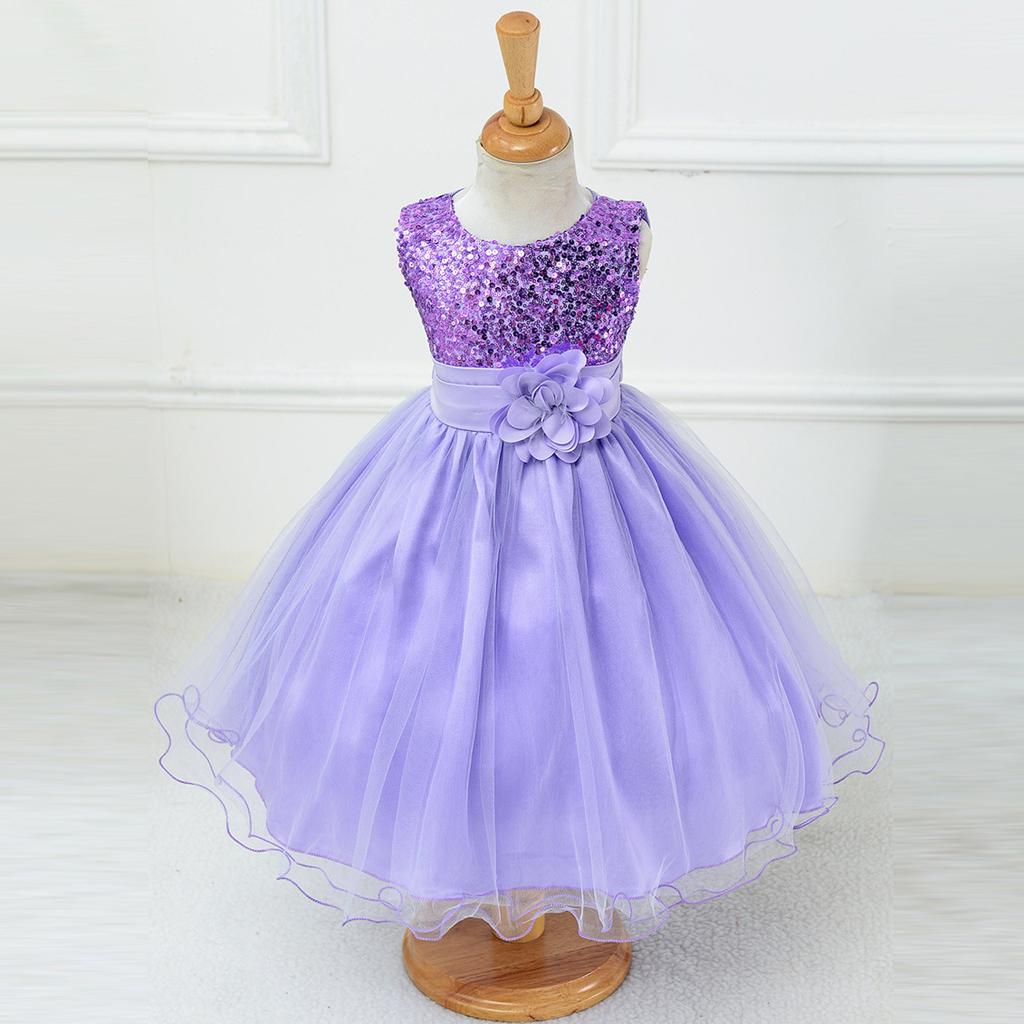 Floral  Princess Bridesmaid Pageant Gown Birthday Party Wedding Dress