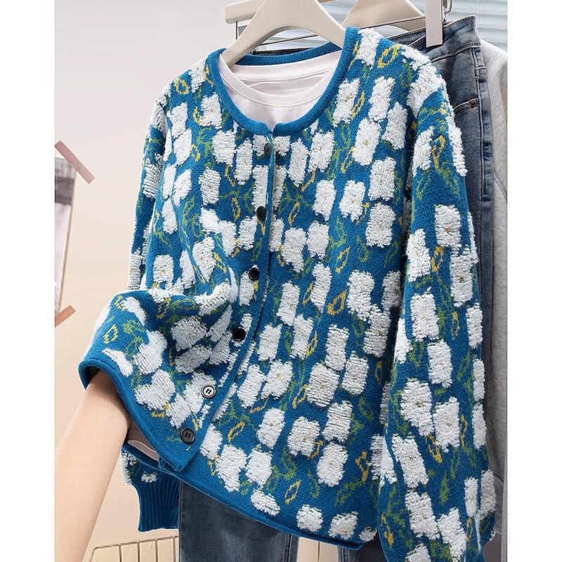 Sibaishi Women's Casual Colorblock Knit Sweater