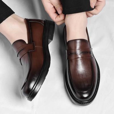 Modne klasyczne męskie wygodne mokasyny biznesowe formalne mokasyny luksusowe markowe skórzane buty designerskie wysokiej jakości miękkie dno buty codzienne
