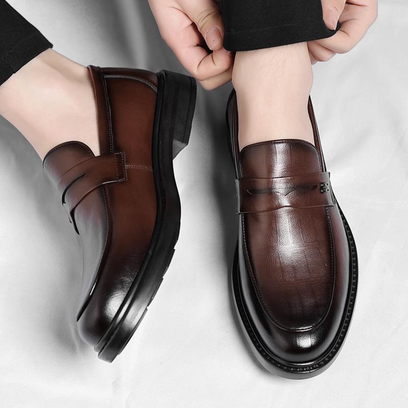 Fashion Classic Men's Comfort Moccasin Business Formal Loafers Luxury Brand Designer Leather Shoes High Quality Soft Bottom Casual Shoes