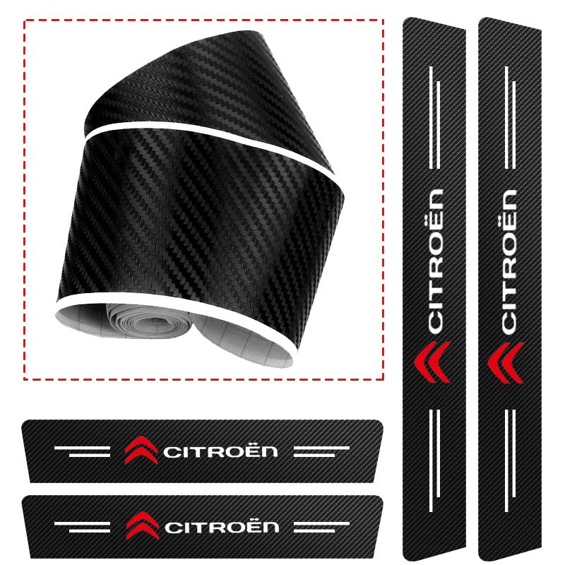 Car Carbon Fiber Trunk Stickers Car Threshold Sticker For Citroen C4 C3 C2 Berlingo Picasso Jumper Cactus Auto Decorative Decal