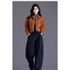Elastic Waist Wide Leg Jeans Women's Spring Autumn Loose High Waist Sickle Shaped Knife Pants Casual Denim Pant