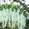 12 Pcs Artificial Wisteria Pure White Exquisite Simulated Wisteria Decoration for Weddings Outdoor