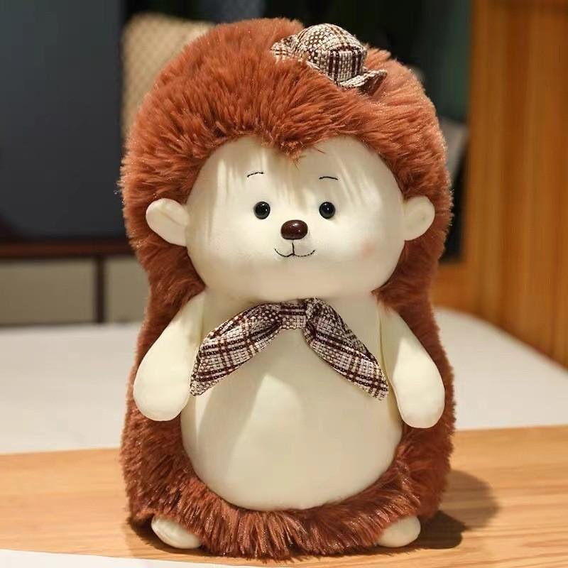Adorable Plush Hedgehog Toy Soft Stuffed Animal Doll For Kids Birthday Gift 25cm