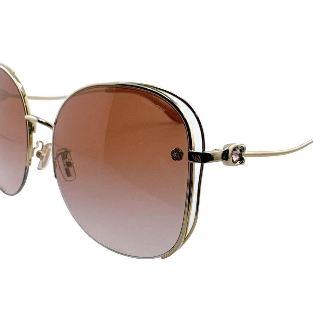 Used [Extremely beautiful item/case included] COACH Non-prescription sunglasses eyewear HC 7145BD Metal Brown Gold Ladies