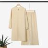 ZANZEA Women Muslim Long Blouse and Pants Casual Two Piece Suit Sets