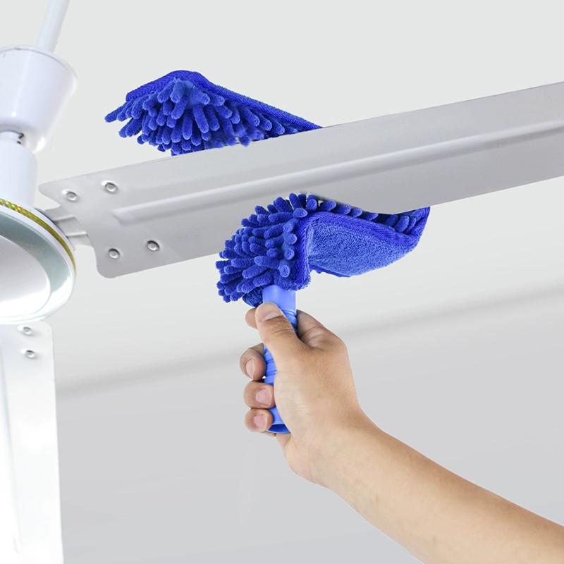 1,4/1,7M Szczotka do czyszczenia wentylatorów sufitowych z długą rączką z mikrofibry, zdejmowana szczotka do usuwania kurzu z sufitu