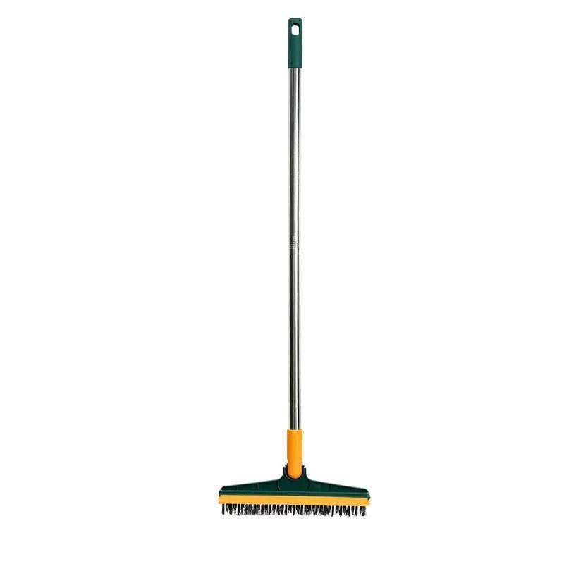 Long-Handled Bathroom Floor Gap Brush with Stiff Bristles for Effective Corner and Seam Cleaning