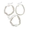 Ingemark 3Pcs/Set Elegant Baroque Imitation Pearl Bracelet Women 2026 New Trend Acrylic Beaded Bracelet Stackable Hand Jewelry