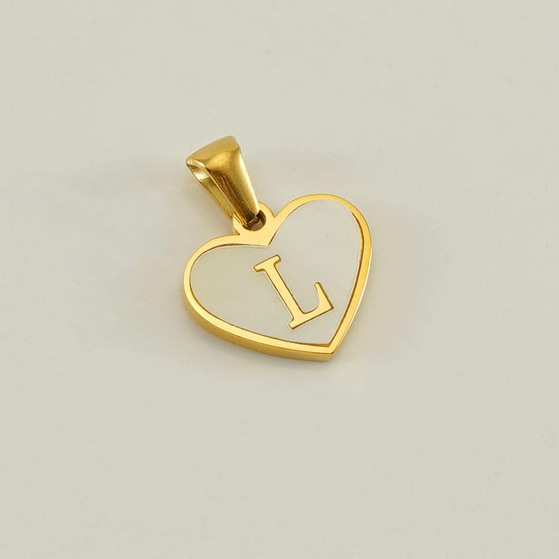 High-Quality Stainless Steel Heart Letter Pendant Necklace - Trendy Ins Style Clavicle Chain
