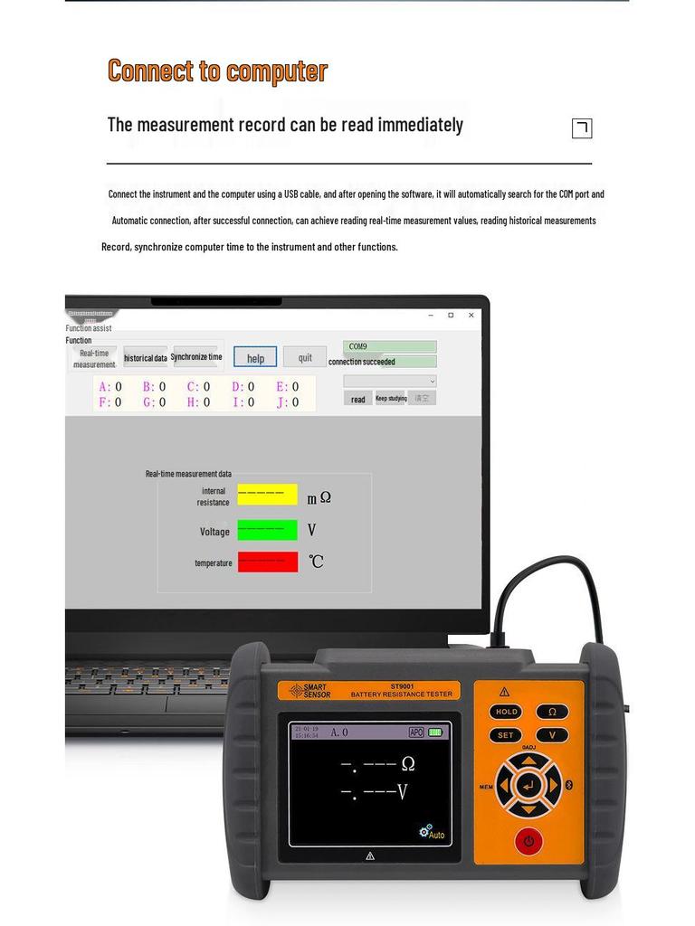 Hima Lithium Battery Internal Resistance & Voltage Tester - For Lithium Iron Phosphate & 18650 Batteries