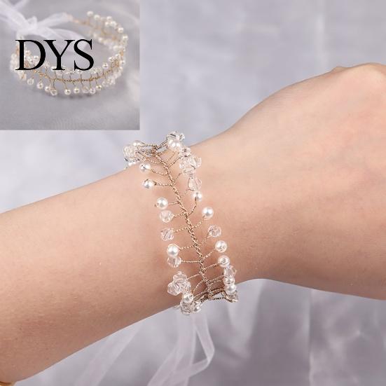 Wrist Corsage Elegant Comfortable Touch Anti-Wear Bride Bridesmaid Bracelet Flower for Wedding Engagement