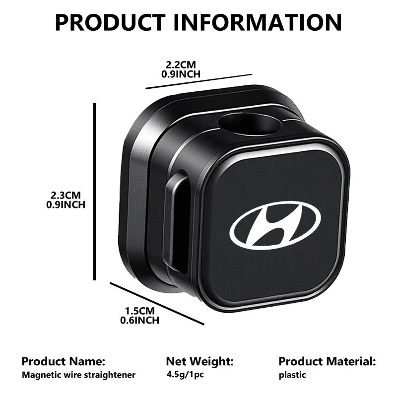 For Hyundai Magnetic Cable Holder Self Adhesive Cord Clip Charging Cable Organizer Accessories i10 i20 i30 i40 ix20 ix35 ix55 TT1