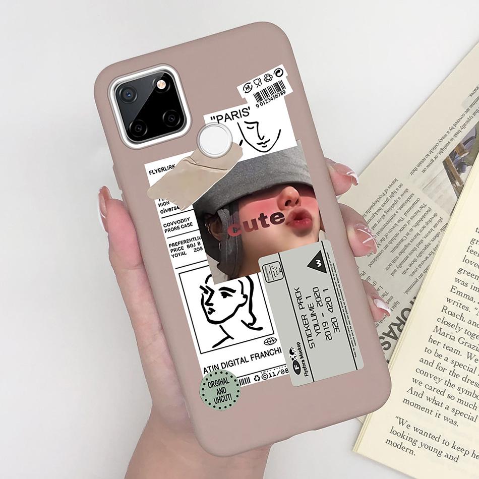 For OPPO Realme C25 C25S C25Y Case Cartoon Soft Silicone Matte Shockproof Phone Back Cover For Realme C 25 S Y Capa Funda Coque
