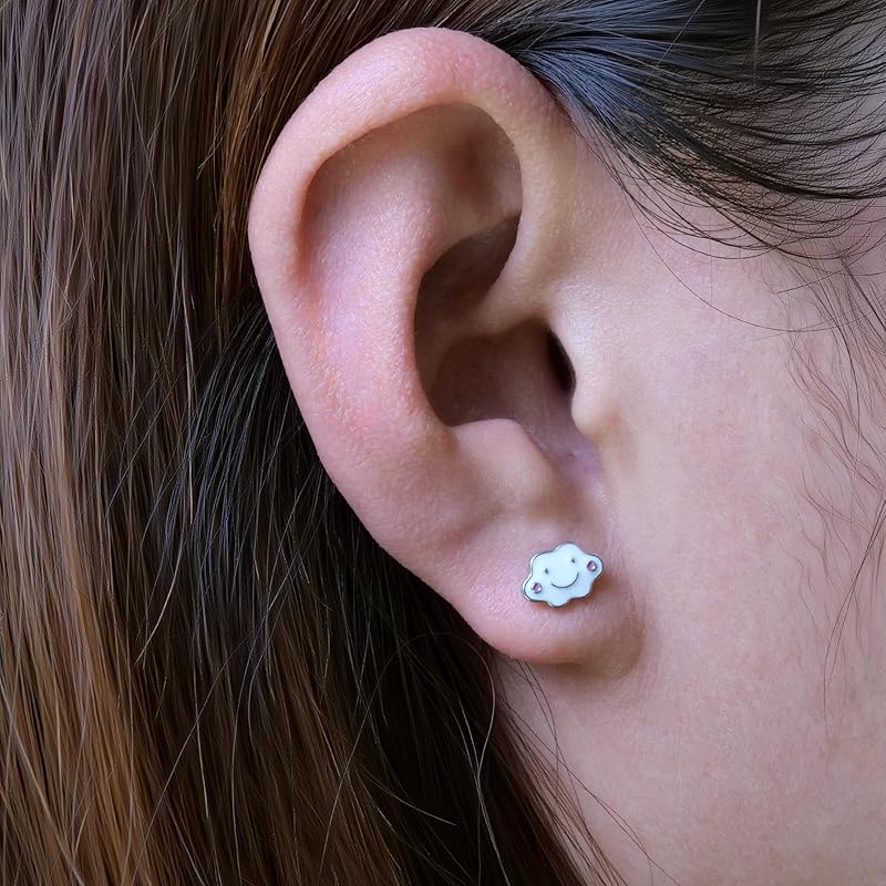Limerencia hypoallergene øredobber i rene titan medisinsk bruk Etterlater den andre piercingen på titan Kompatibel med metallallergier skruetype