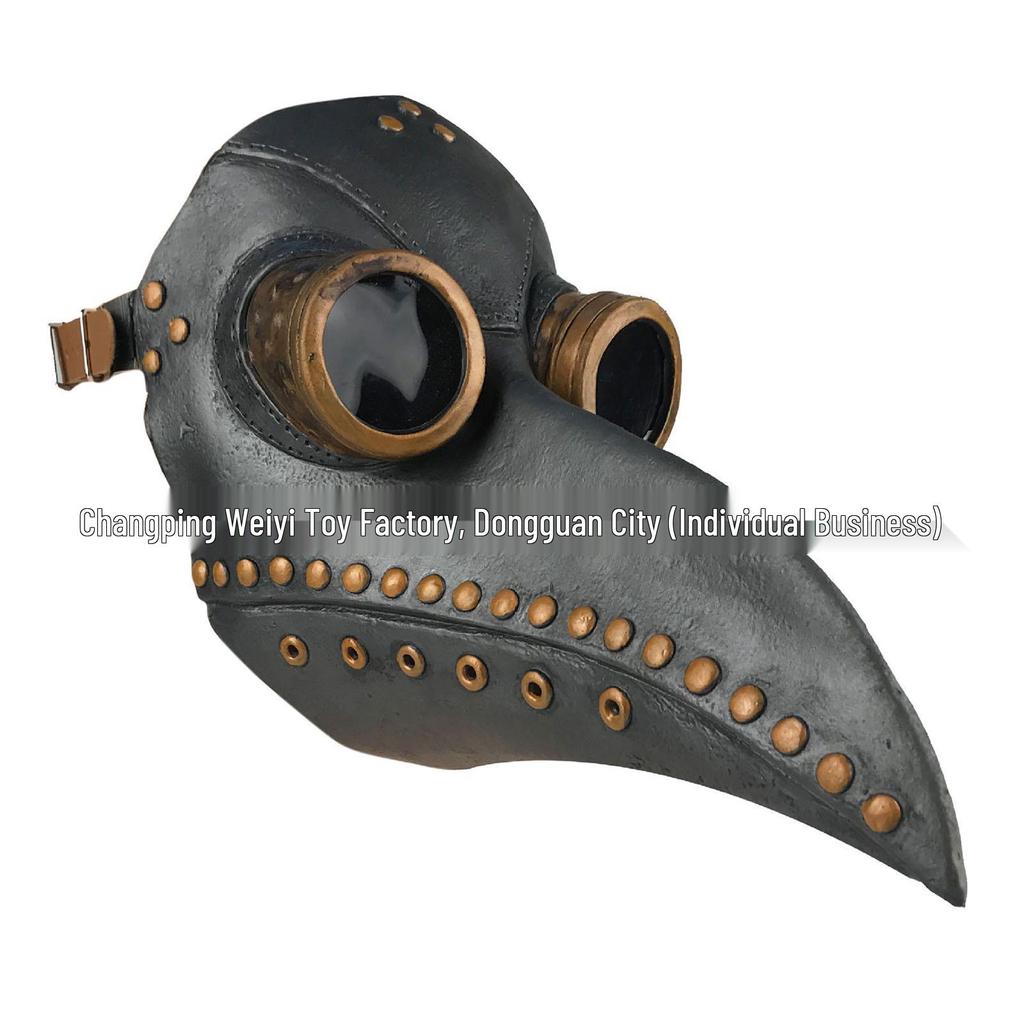 Steampunk Plague Doctor Long Nose Latex Mask for Cosplay and Masquerade