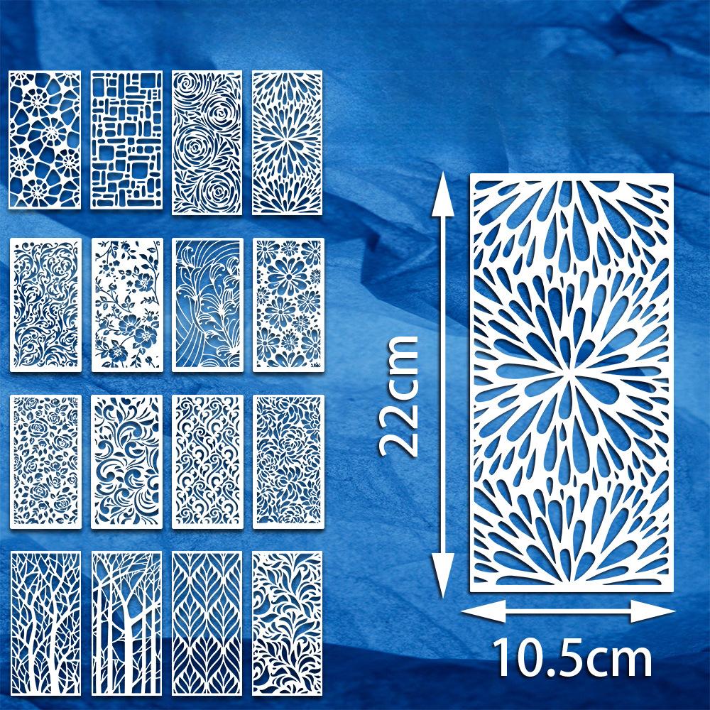 

Оригинал, 8 фотографий, цветы и дикие травы, шаблон для рисования, выдолбленный цветок, кружевная тема, многоразовый, своими руками