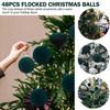 48pcs/set Velvet Christmas Ball Ornaments Christmas Decoration Box Set Products Set Ball Pendant Ball 4/6/8cm Christmas Hom Y8M5