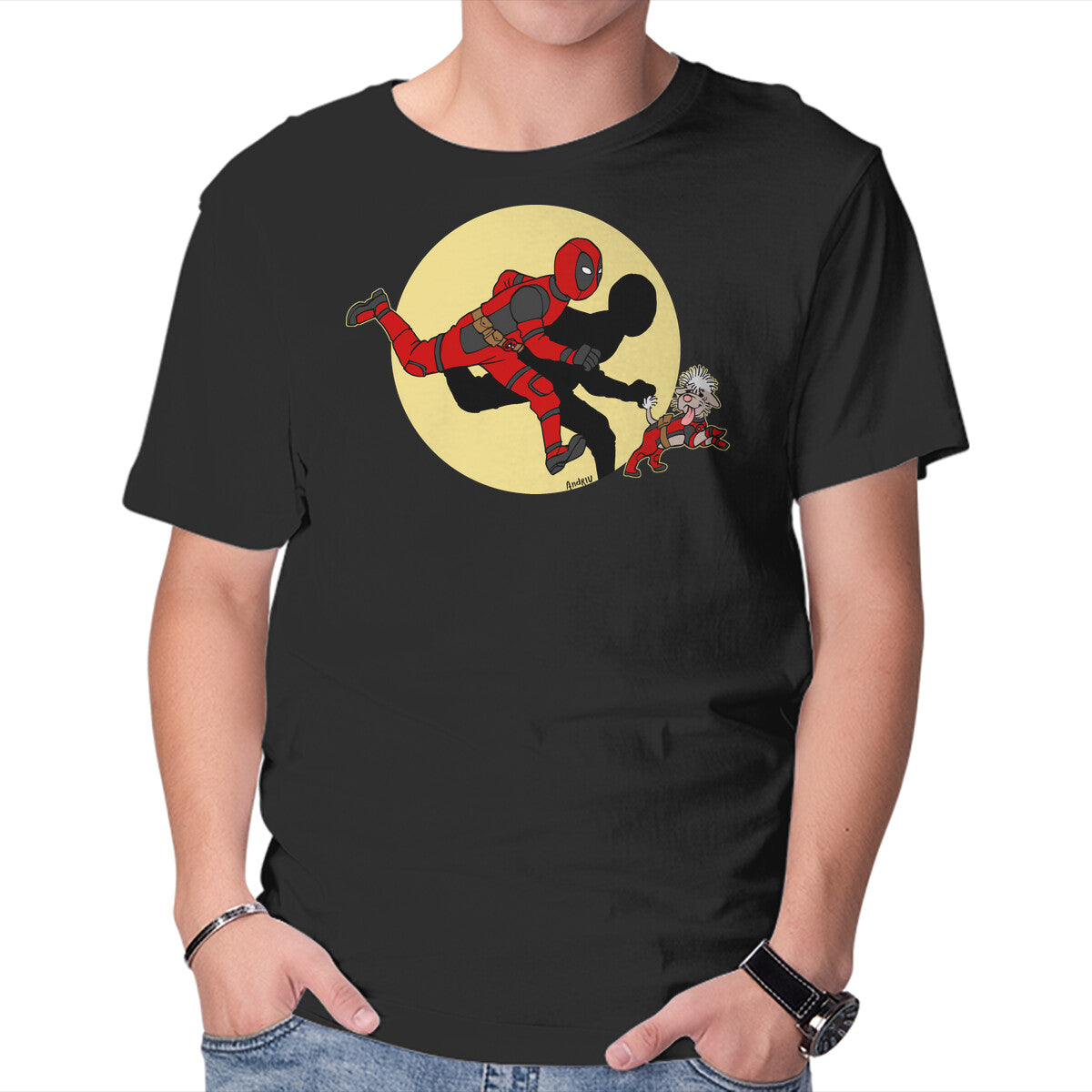Unisex Crew Neck T-Shirt Merc Dog Graphic Short Sleeve Casual Tee XXL