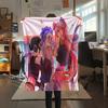 1 Stück Kpop Dämonenjäger Druck Flanelldecke, Hohe Qualität für alle Jahreszeiten, Heimdekoration, Wärme und Komfort, Perfekt für Weihnachtsgeschenke
