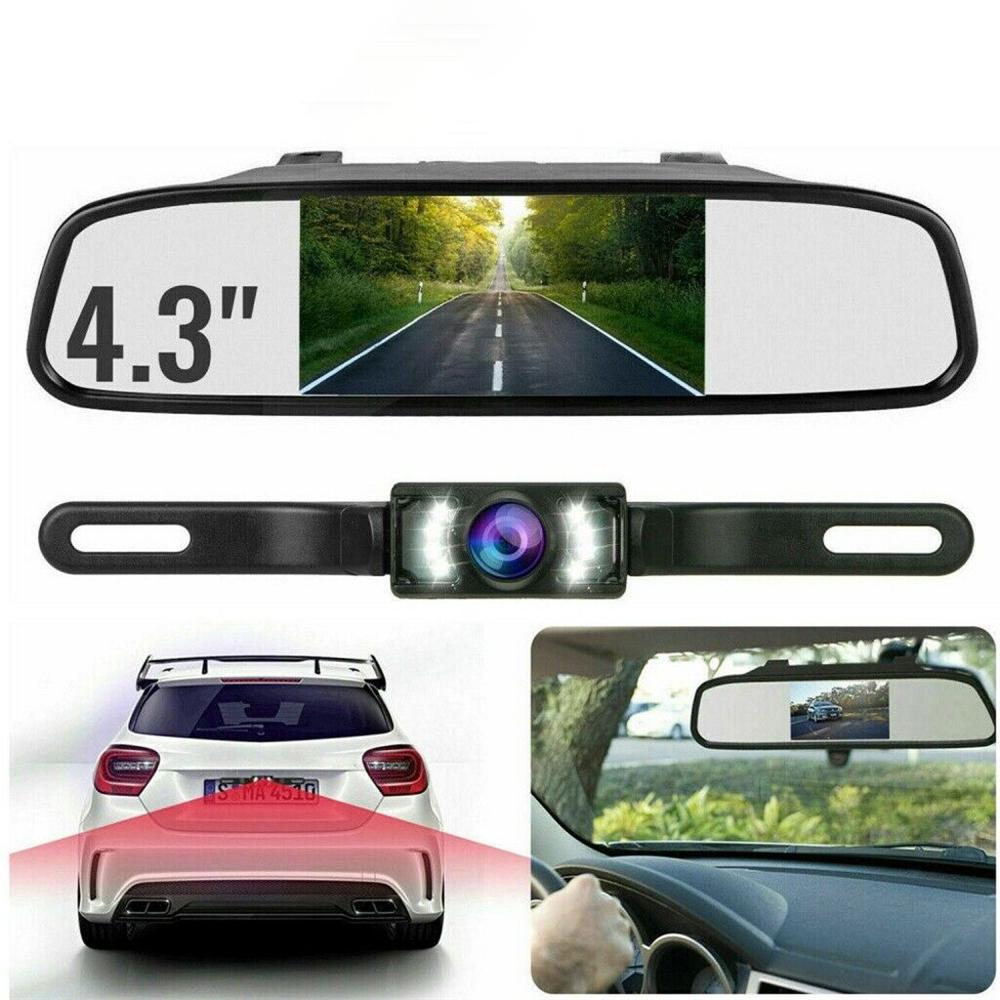 Car SUV Reverse 4LED Night Vision Camera 4.3"LCD Rearview Mirror Display Monitor Car SUV Reverse 4LED Night Vision Camera 4.3"LCD Rearview Mirror Display Monitor