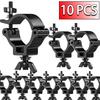 10PCS Heavy Duty Aluminum Stage Lighting Mount (Black) Clamp for Moving Head Light/Par Light/Stage Hook for 48-51mm