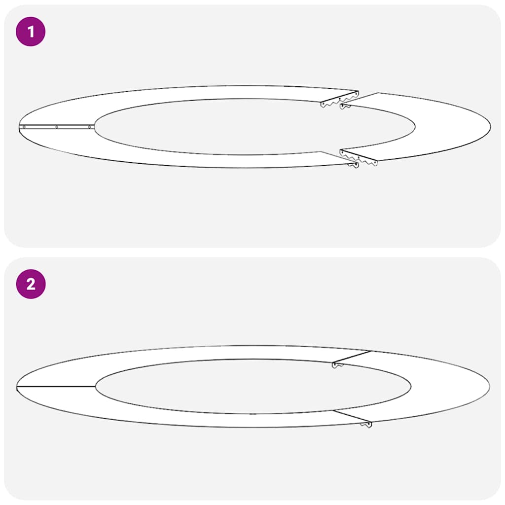 Tree Ring Suitable for Flat Tree Trunk White Ø60 90 Cm Steel
