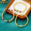 National Style Antique Bracelets Retro Palace Style Hollow Filigree Frosted Bead Bracelet Jewelry