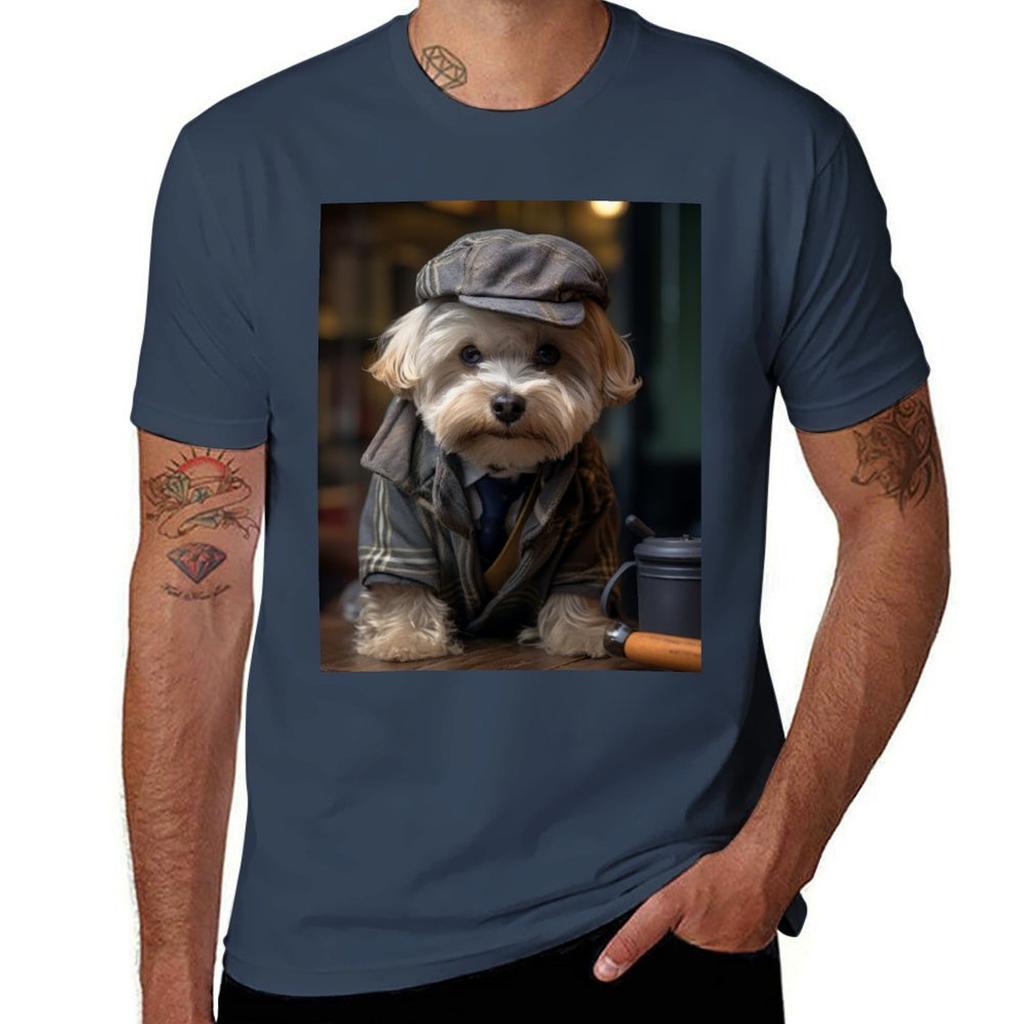 Stylish Dandie Dinmont Terrier Tshirt Fitness Quick Dry Short Sleeve Top Tshirt