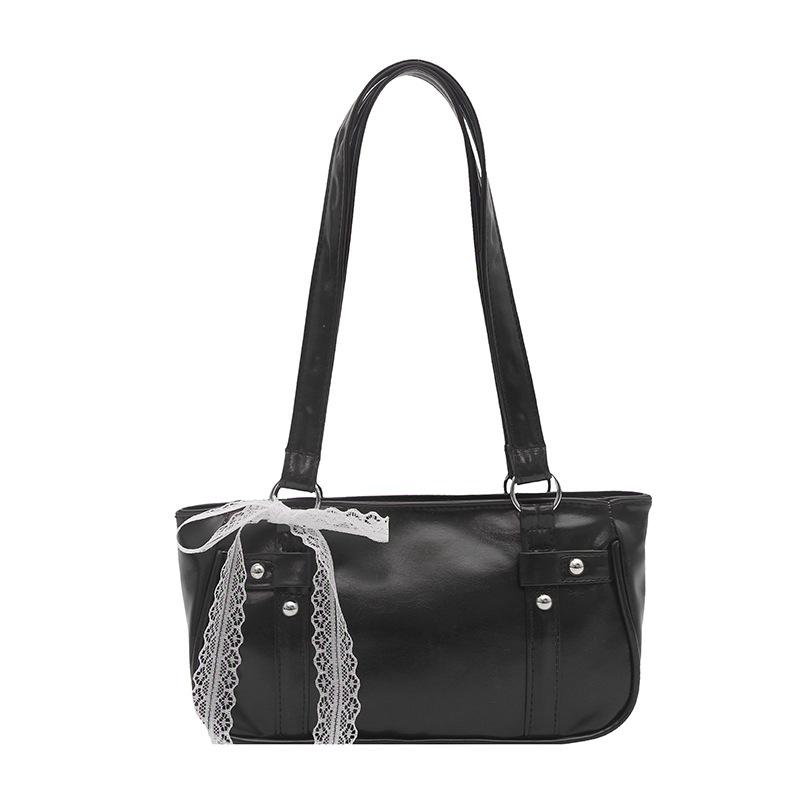 

Portable pillow bag New textured shoulder bag Niche design Commuter messenger women s bag чёрный