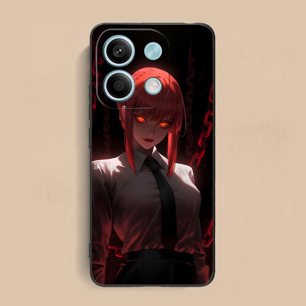 Chainsaw Makima Phone Case for Xiaomi Redmi Note 14 13 12 11 A5 3 2 1 Pro Plus 4G 5G Colour Printing Pretty Cover Smartphone