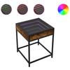 Vidaxl Stolik Nocny Z Led Infinity, Przydymiony Dąb, 40X40X51 Cm