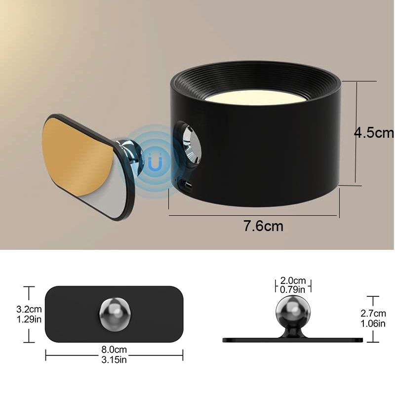 Portable LED Bedside Reading Lamp with USB Charging & Touch Adjustable Magnetic Night Light