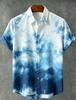 Men's Tie Dye Art Short Sleeved Shirt, Fashionable And Casual Style, Suitable For Street Walking And Home Wear