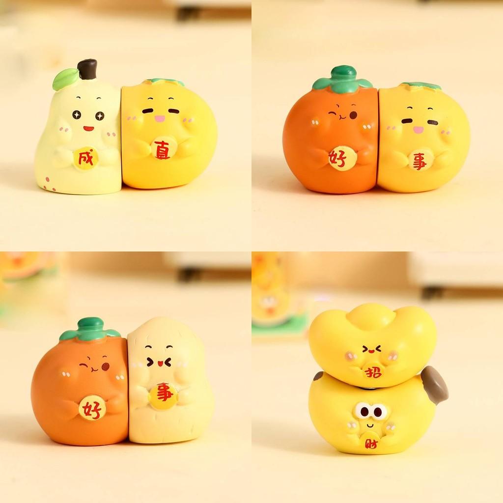 Figurine Bless Fruit Magnetic Desktop Decoration Workspace Celebrations Festive