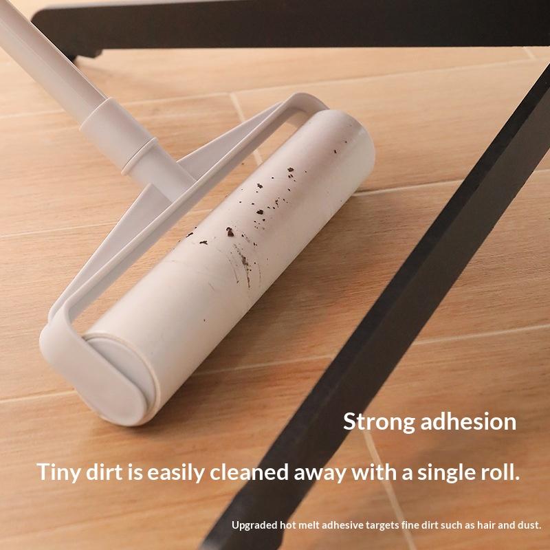 1Pcs 19Cm Large Lint Roller With Telescopic Rod Removes Pet Hair Dust Debris Perfect For Home Carpet Sofa Floor Cleaning