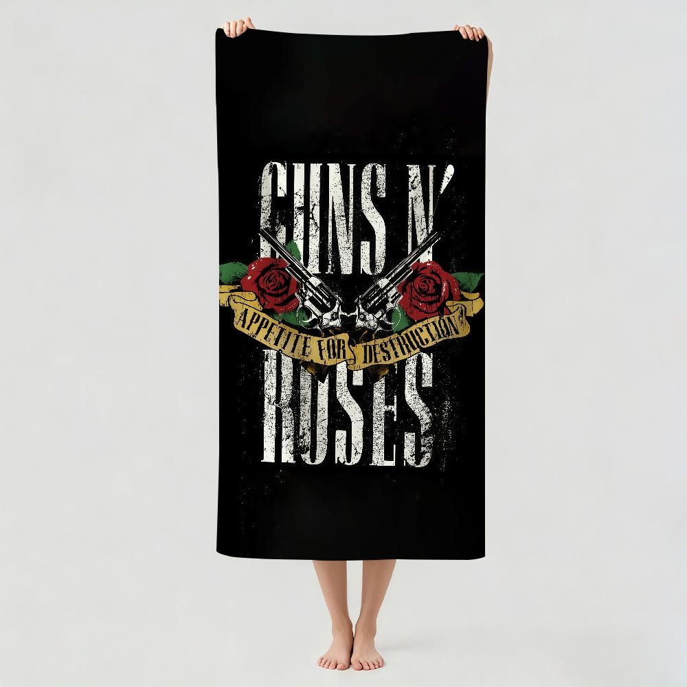 Rock band G-Guns N R-Roses Towel Drying Bath Towel Applicable To Light Swimming Camping Yoga Beach Out