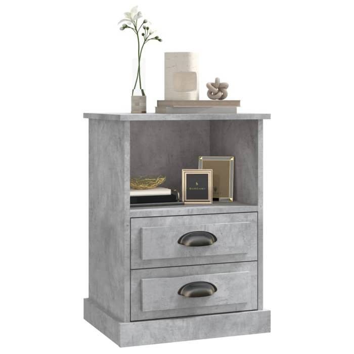 Maison Exclusive - Tables de chevet 2 pcs gris béton 43x36x60 cm
