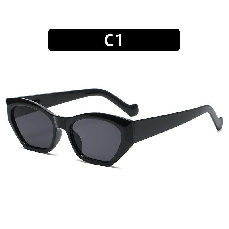 Fashion polygonal cat eye sunglasses, personalized colorful versatile sunglasses women s sunglasses