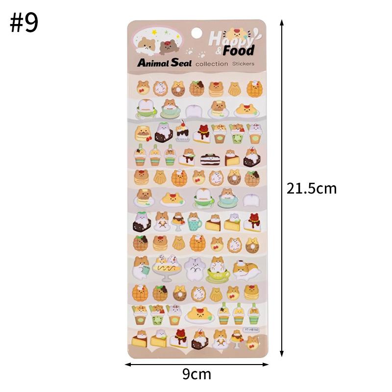 3D Cute Animals Stickers Cartoon Scrapbook DIY Stickers 3D Korean Stickers Three-Dimensional Sticker Notebook Kawaii Decals