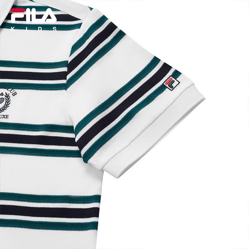 FILA Boys' Knitted Short Sleeve Polo Shirt