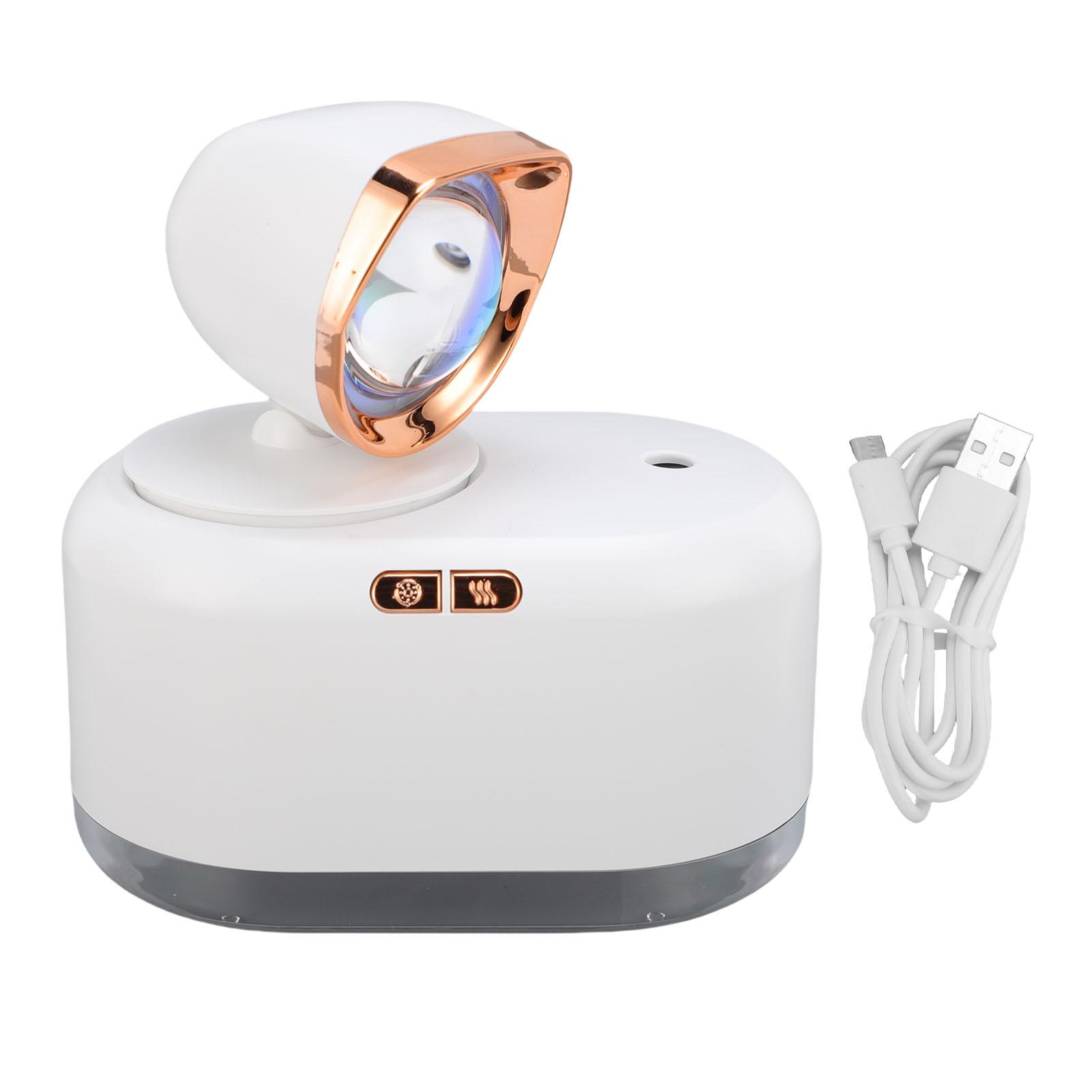 

Увлажнитель воздуха с подсветкой заката, резервуар для воды 300 мл, низкий уровень шума, USB-перезаряжаемый увлажнитель холодного тумана