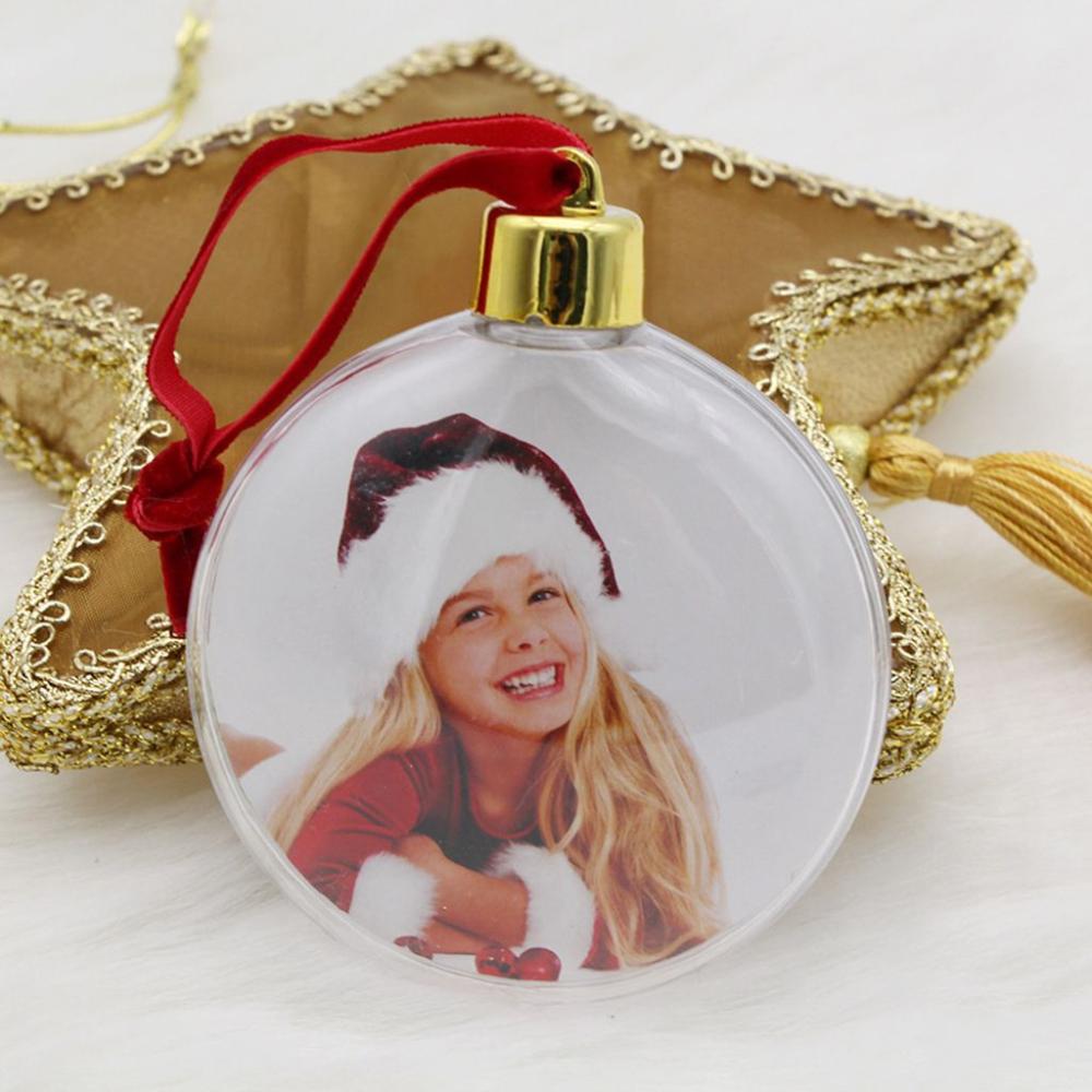 Hanging String Creative Shape Photo Frame Transparent Ball Christmas Tree Ornaments New Year Gifts