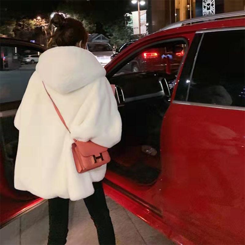 Fur jacket women's imitation lamb wool jacket women's autumn and winter velvet thickened outer wear warm and trendy