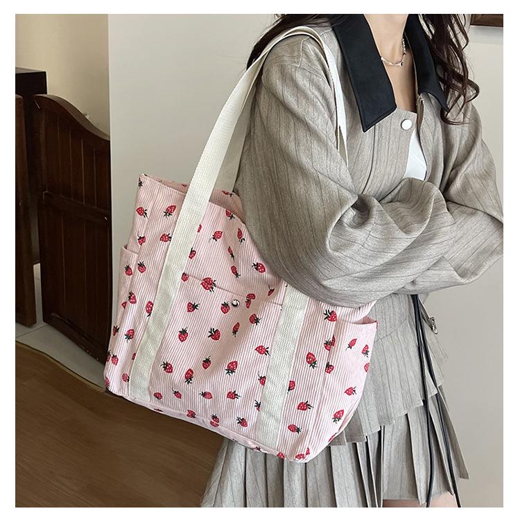 

2025 Versatile Canvas Tote: Large-Capacity, Single-Shoulder Commute Bag One Size